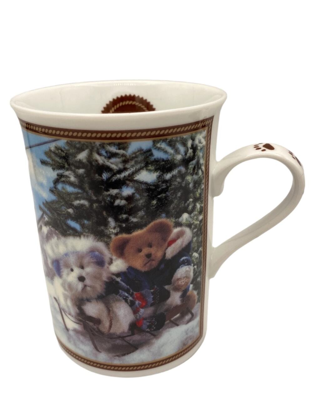 Danbury Mint Vintage Boyds Bear Collector Mugs "Hittin The Slopes"
